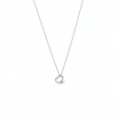 TIFFANY ELSA PERETTI® OPEN HEART PENDANT IN PLATINUM WITH DIAMONDS 68148707